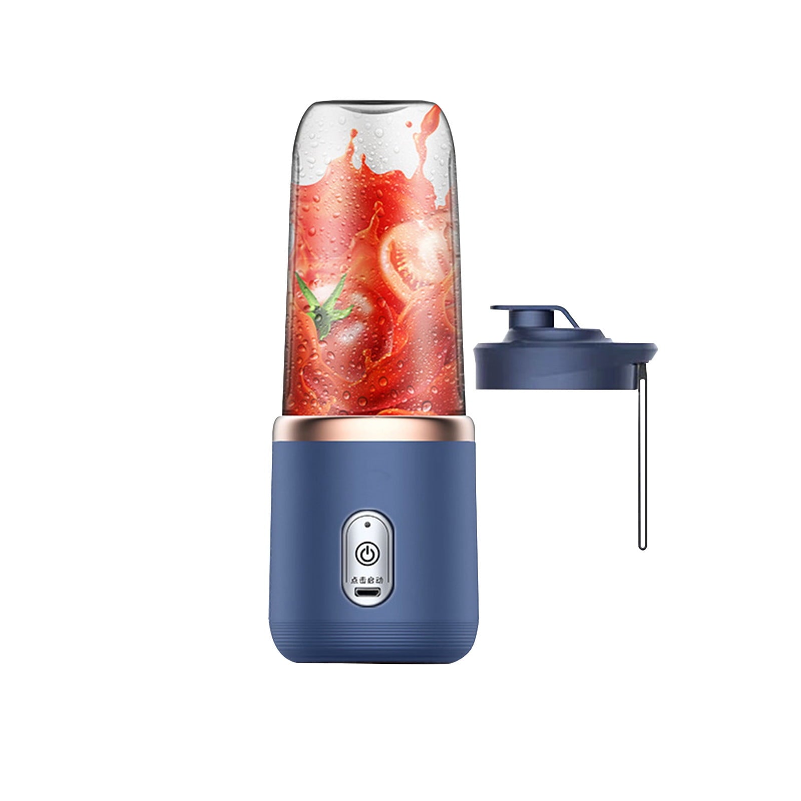 Clearance Items Mini Juicer Blender for Shakes And Smoothies, 14.1oz 400ml Personal Blender, Fruit Juicer USB Rechargeable With Juicer Cup 6 Blades For Kitchen/Travel/Gym Dark Blue My Orders