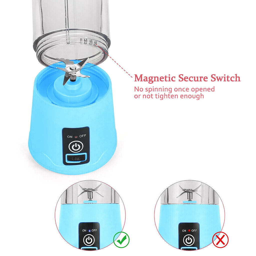 Mini Blender Portable Personal Blender USB Rechargeable Smoothie Blender For Shakes Smoothies, Household Mixer Blender For Fruit Juicer Orange Vegetable Carrots Juicer,4 Colors