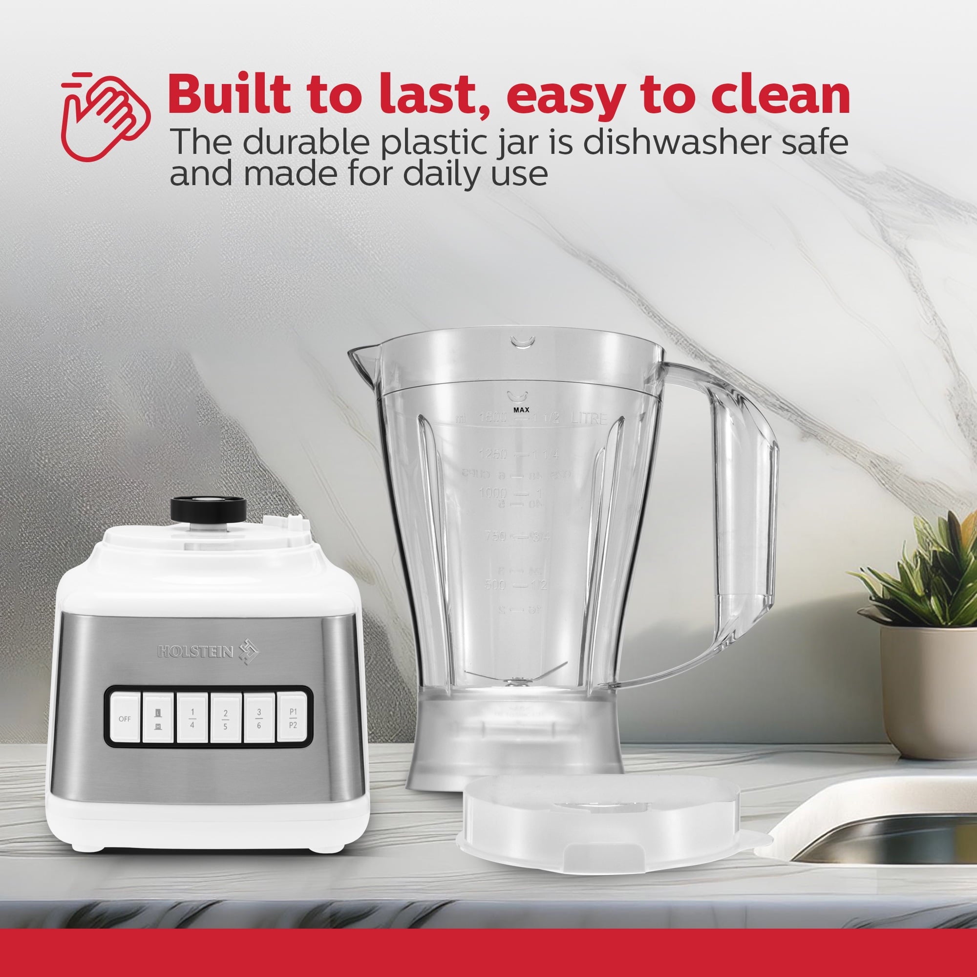 8-Speed Blender 500W Motor, 48 oz Plastic Jar, and Intuitive Controls for Effortless Blending - Elevate Your Culinary Experience Now - Kitchen Essential