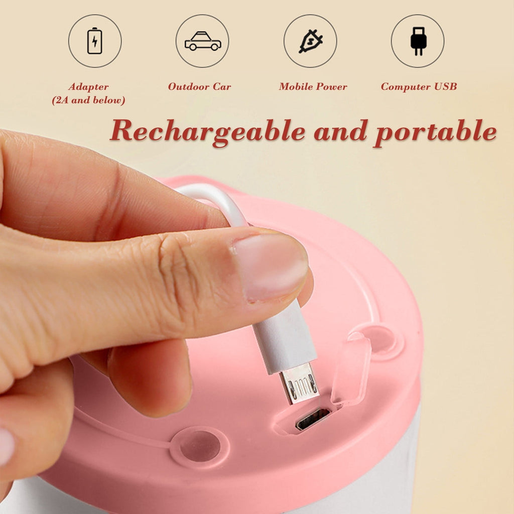 Portable Blender, Personal Mini Juice Blender, USB Rchargeable Juicer Cup with 6 Blades in 3D, Smoothie Blender Home, Office, Outdoors
