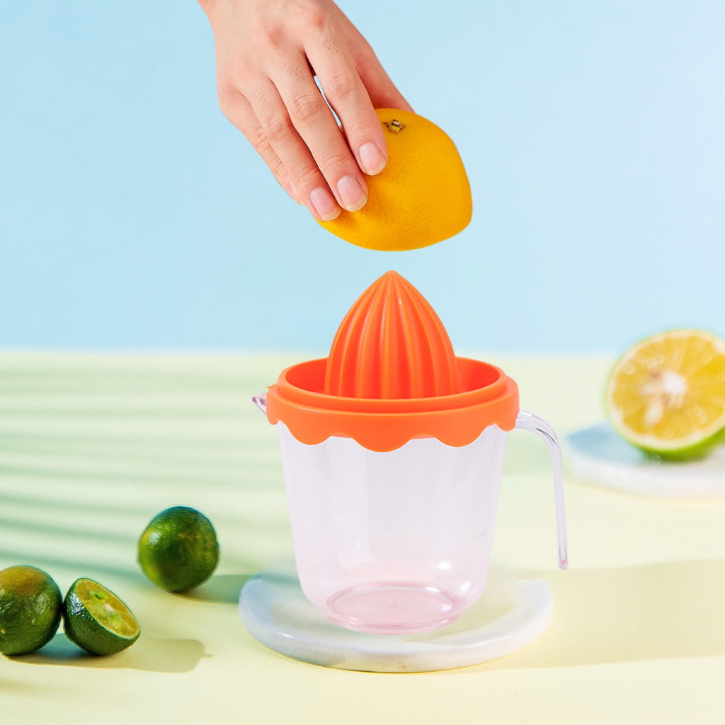 Citrus Orange Juicer, Hand Pressed Citrus Juicer, Portable Orange Lemon Squeezer with Pour Spout, Multifunction Fruit Juicer Machine for Kitchen