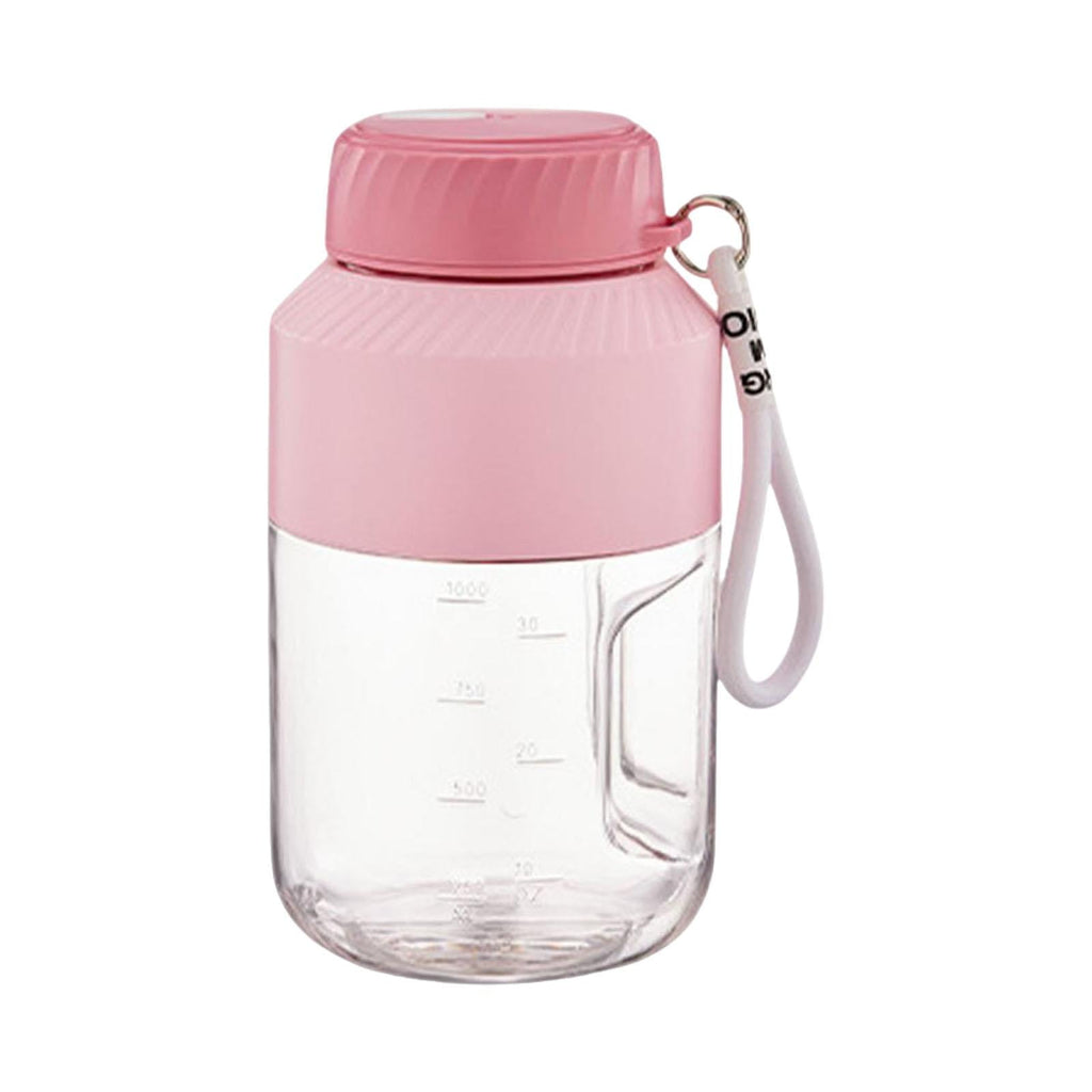 Portable Blender 1000ml Multifunctional for Shakes and Smoothies Travel Home Pink Single Lid