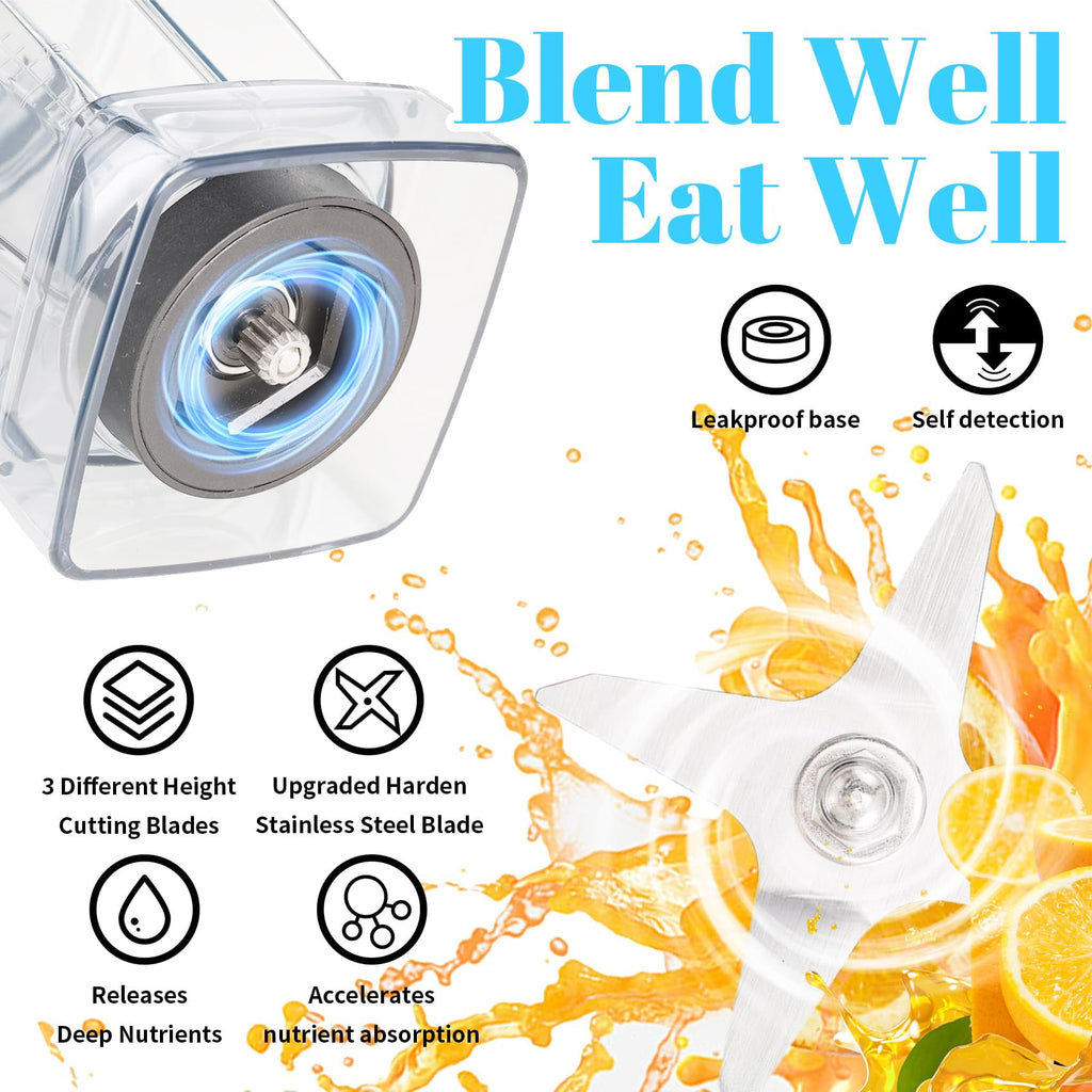 For Blender Pitcher 64oz Container, fit for A3500 A3300 A2500 A2300 X2 X3 X4 X5 V1200 Smart Blender