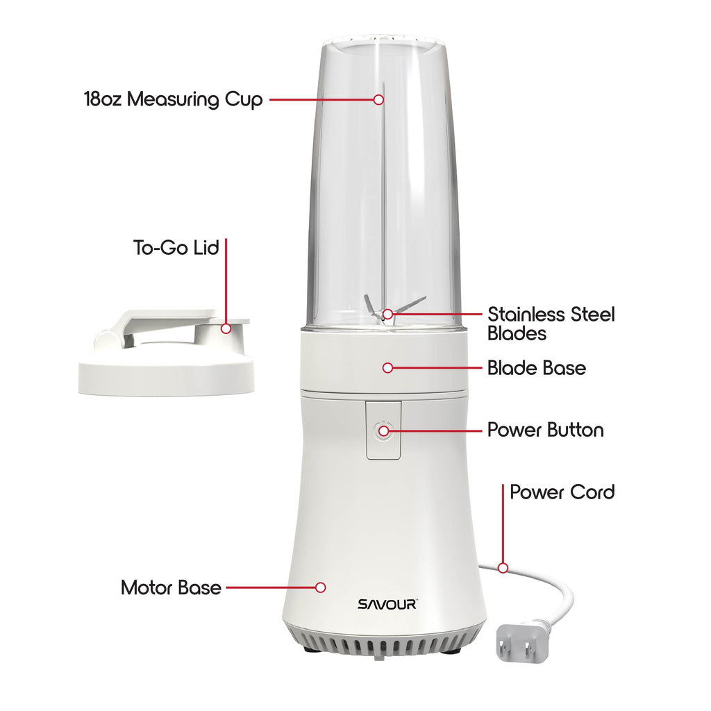 by 300W Mini Smoothie Blender – 18oz. Countertop Mini Blender for Smoothies, Sauces, Cocktails and More