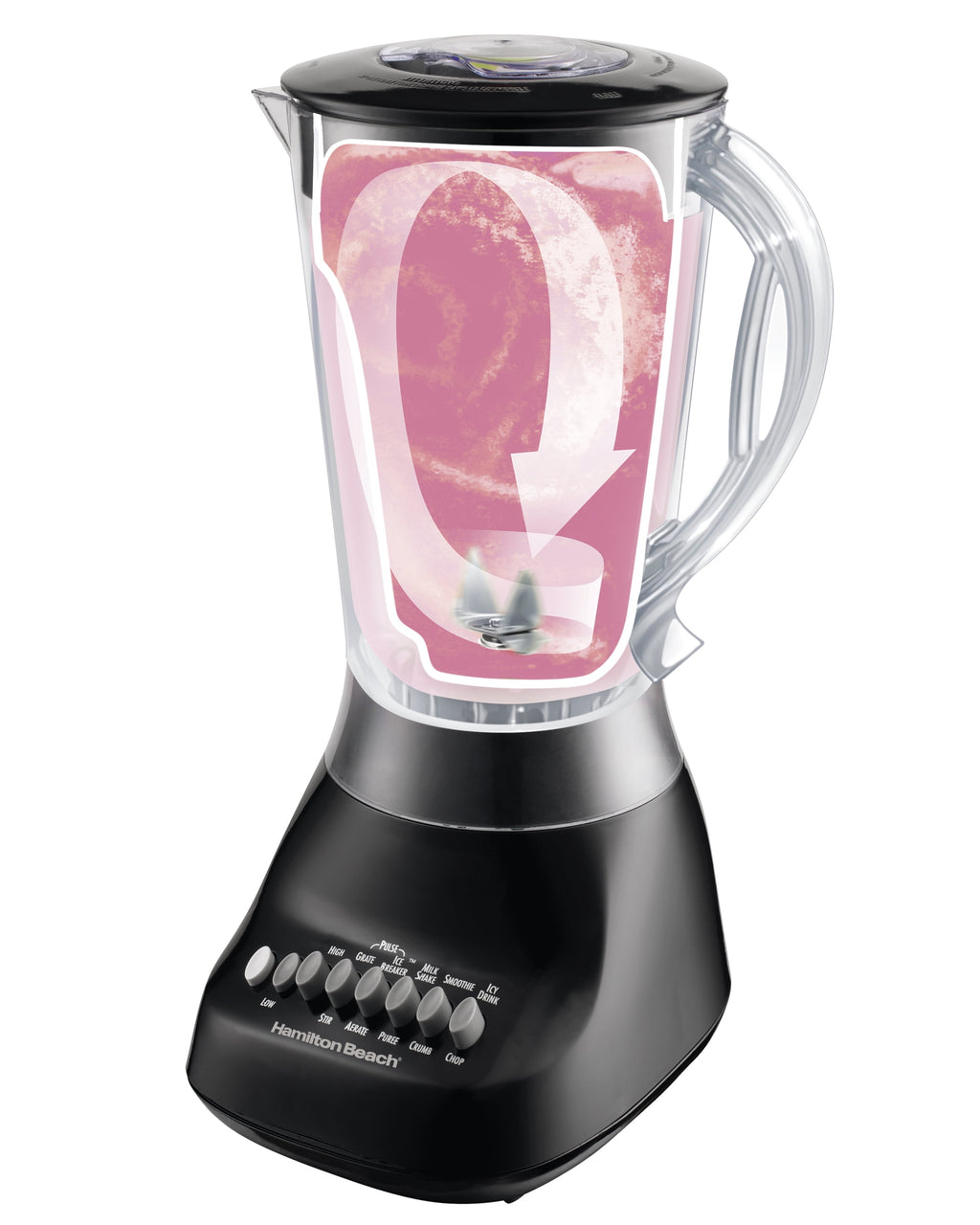 10 Speed 56 Ounce Plastic Jar Smooth Blender in Black