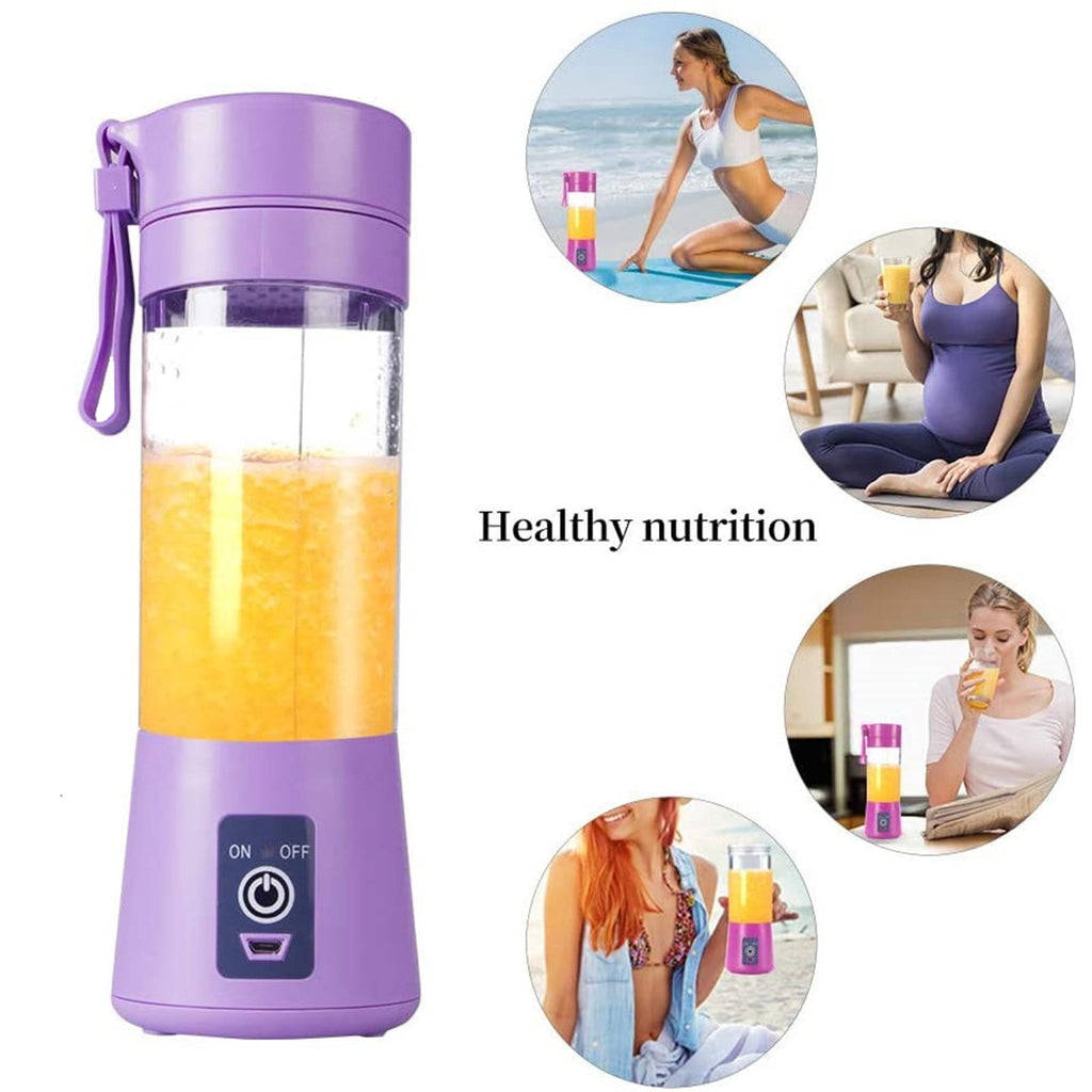 USB Rechargeable Handheld Blender - 6 Blades for Smoothies &amp; Juice, Portable for Sports, Travel &amp; Outdoor Activities