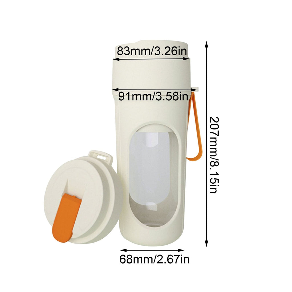 Portable Rechargeable Mini Blenders Two Lids, Travel Juicer with Straw and Stirring Function Personal Blender