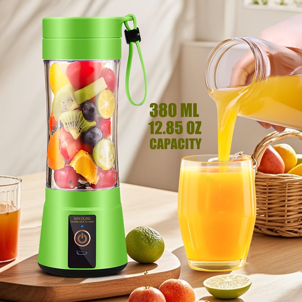 [12.85/15.22 ounce rechargeable Mini Blender] Portable USB rechargeable mini Blender and juicer - 3 modes, digital display, safety lock, food-grade PP, easy to clean, ideal choice for travel