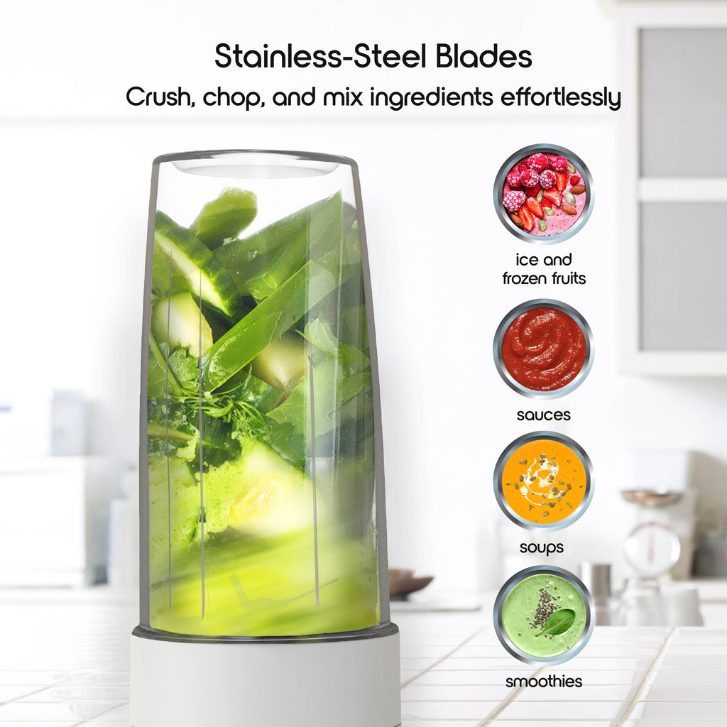 by 300W Mini Smoothie Blender – 18oz. Countertop Mini Blender for Smoothies, Sauces, Cocktails and More