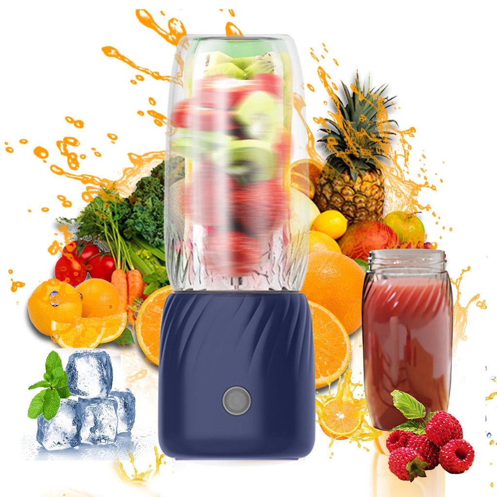 Portable Blender, Personal Size Blender for Shakes and Smoothies with 6 Blades, 10 Oz Mini Blender Cup with Travel Lid and USB Rechargeable for office, Gym, Kitchen