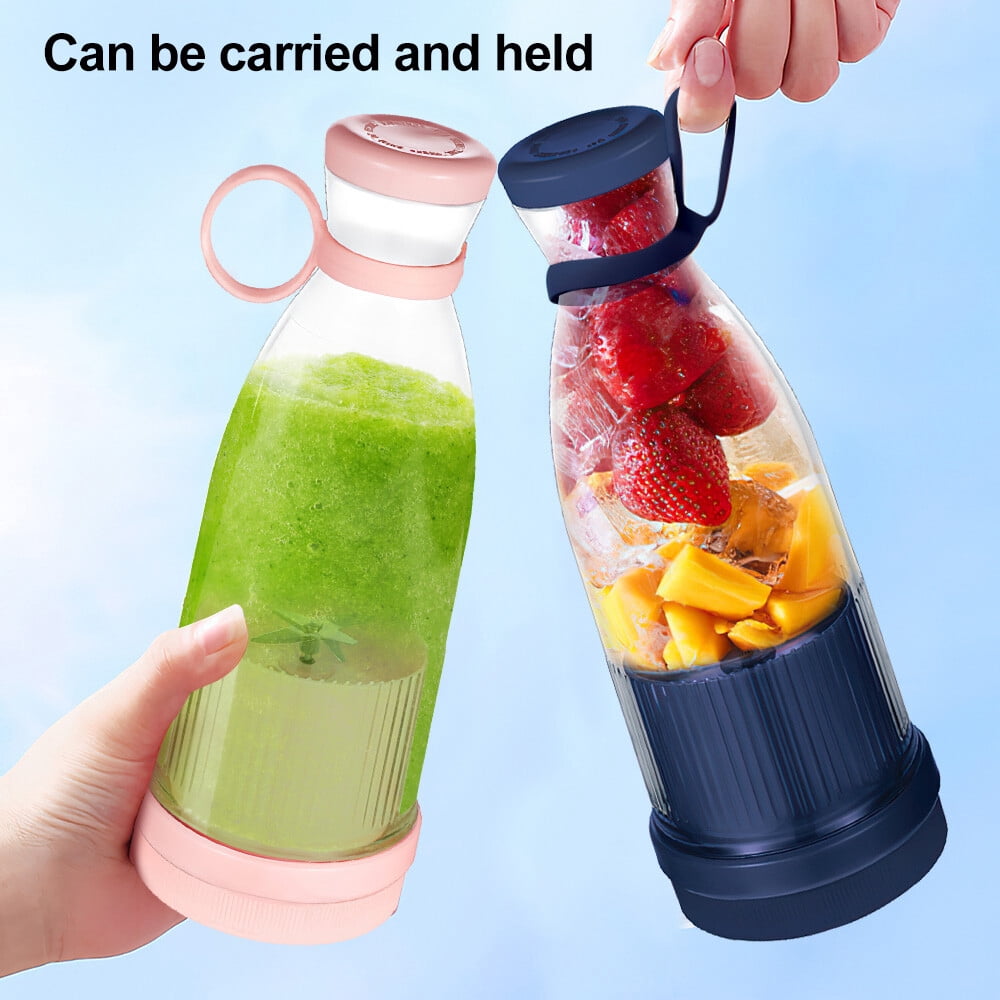 Portable Blender Personal Bottle Powerful Mini Fresh Juice,Blender Juicing Cup-blue