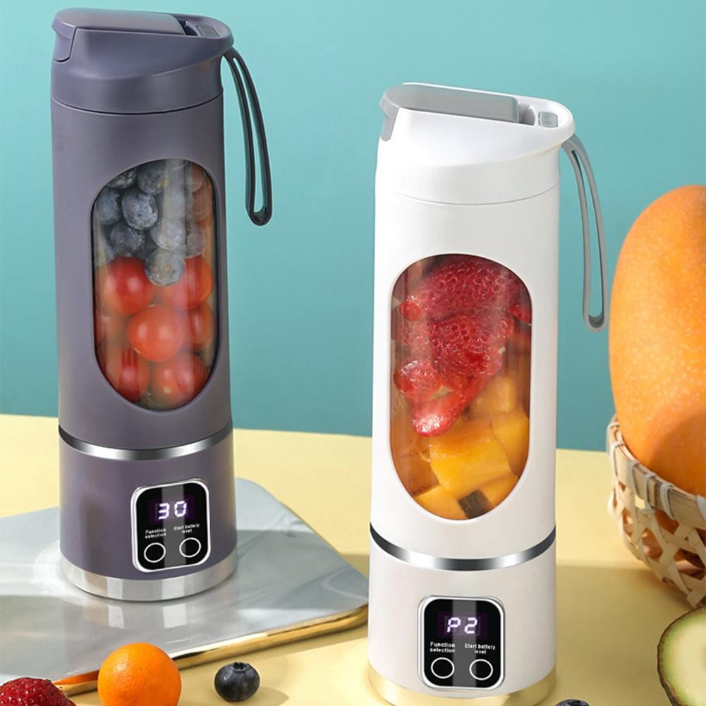 Digital Display Juicer-Smart LED Display,3 Speed12- Fresh Juice Bottle,Diet-Friendly Multimode Blender, USB Rechargeable 450ML Portable juicer Shakes and Smoothies Blender Small Blenders Mixing