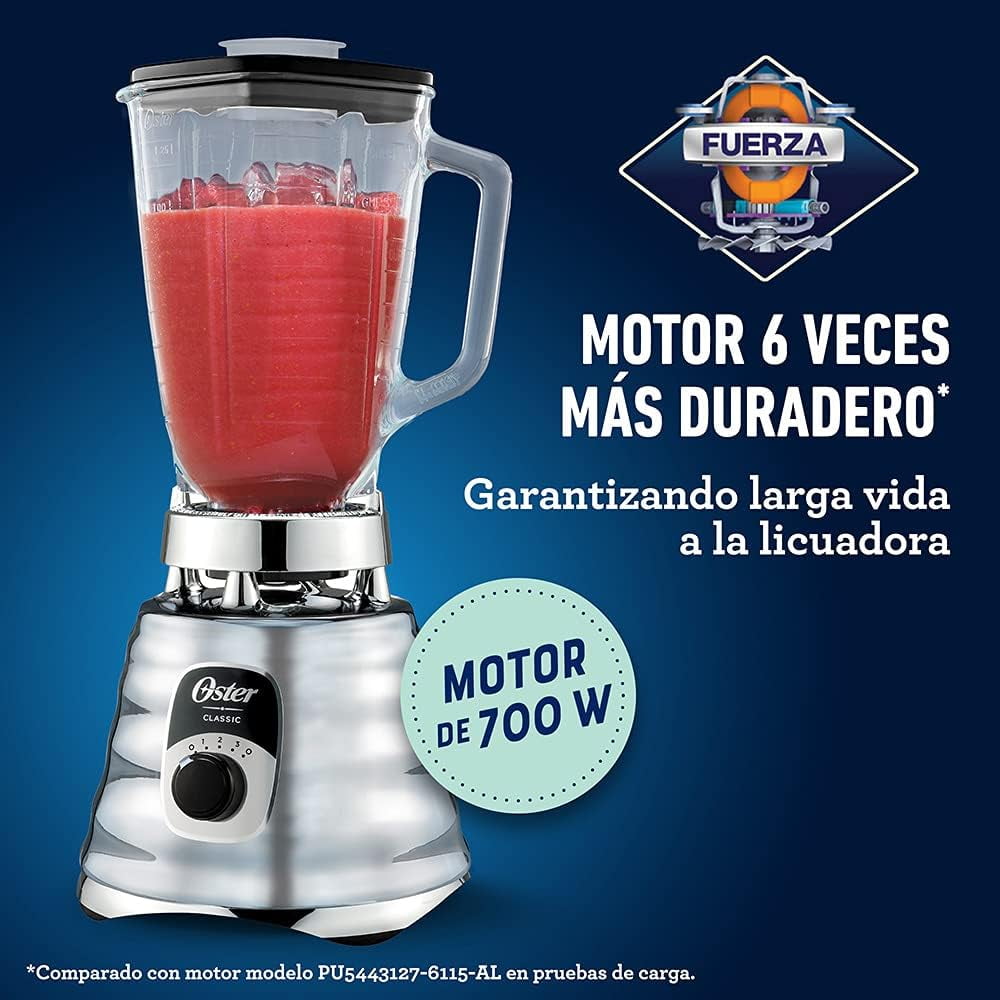 Original 3 Speed Chrome Blender, 5 Cup Glass Jar