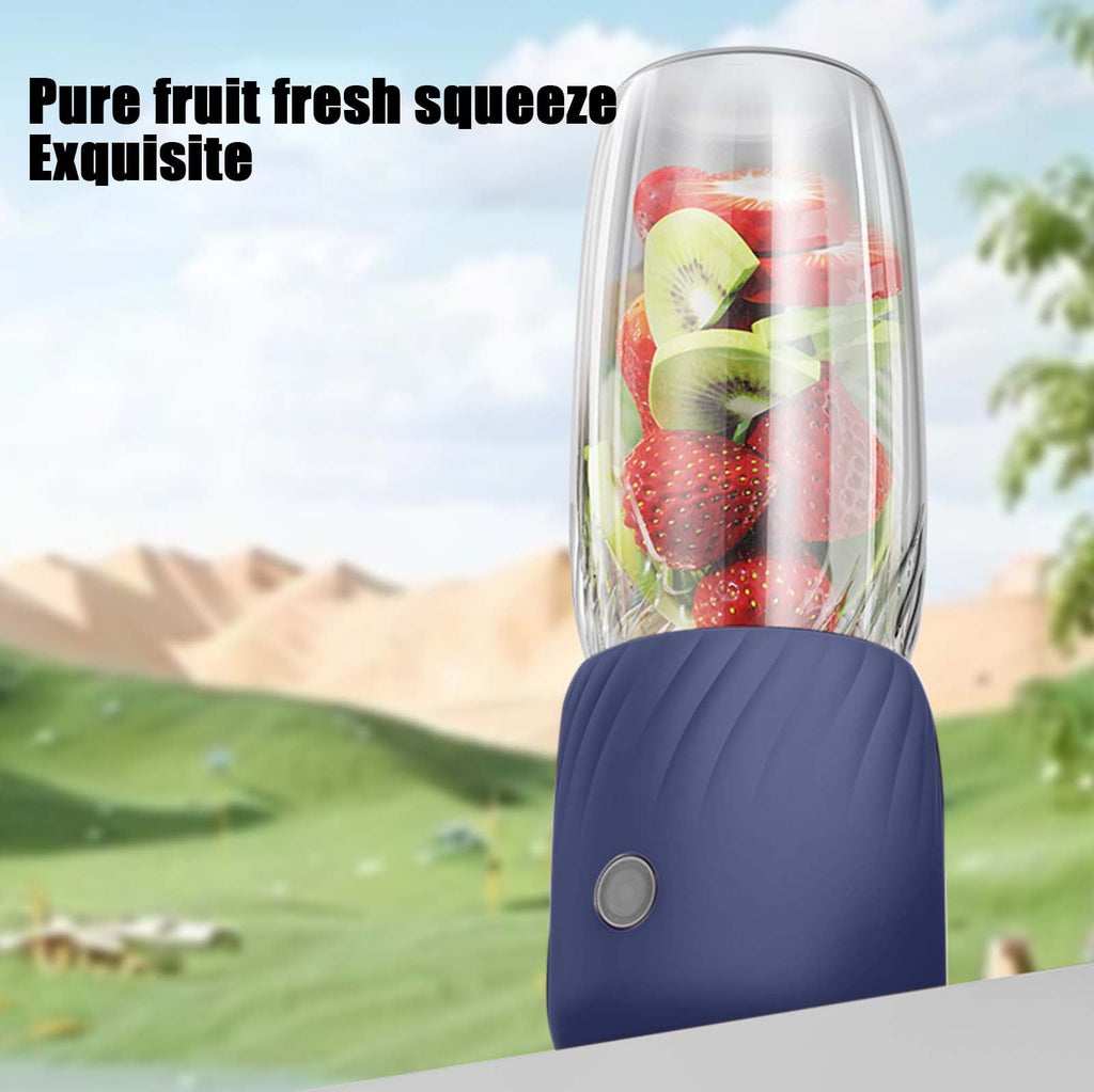 Portable Blender, Personal Size Blender for Shakes and Smoothies with 6 Blades, 10 Oz Mini Blender Cup with Travel Lid and USB Rechargeable for office, Gym, Kitchen