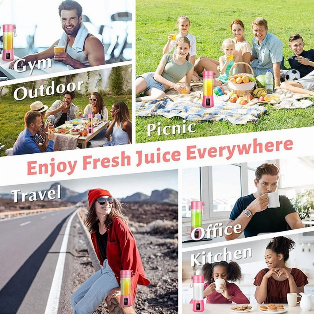 Portable Blender Mini Blender for Shakes and Smoothies Rechargeable USB 380Ml Traveling ma1721