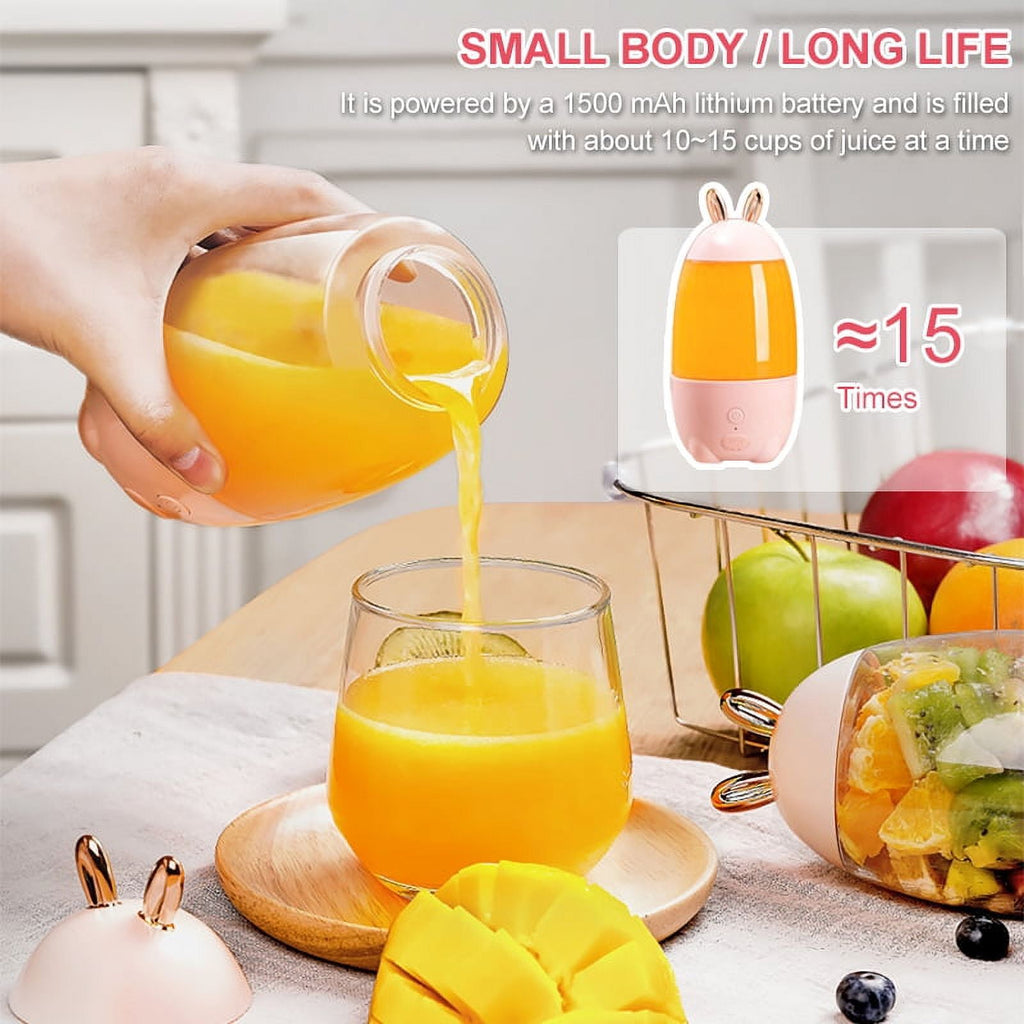 Portable Blender, Smoothies Blender, Mini Blender Single Serve 400ml USB Rechargeable Blender, Small Juice Mixer Portable Juicer for Home, Travel &amp; Gym(Pink)