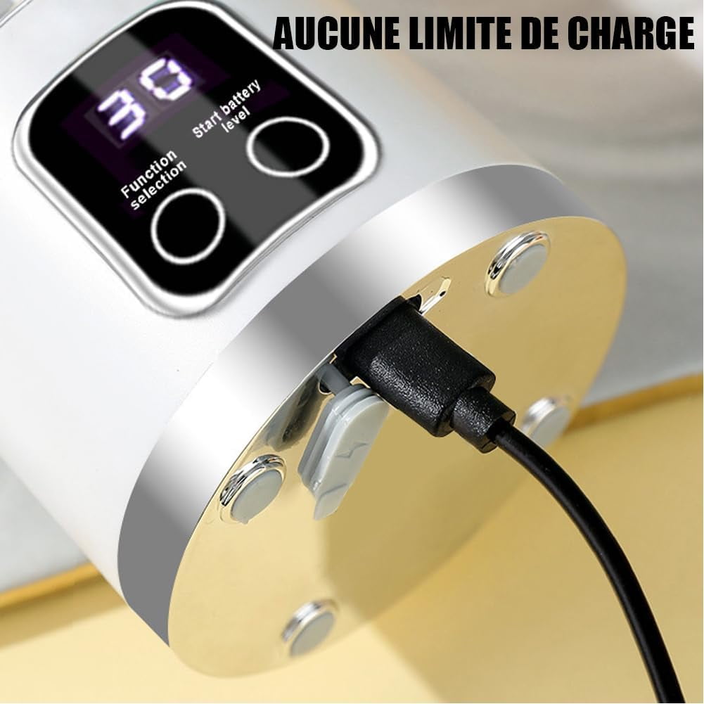 Digital Display Juicer, Digital Multimode Juicer Blender, Portable USB Rechargeable Juice Blender for Smoothies Liquid Diet, Shakes