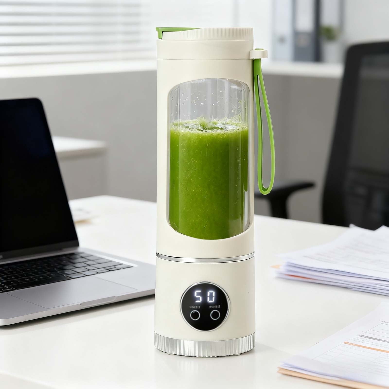 Digital Multimode Juicer 450ml Portable Digital Display Juicer Mini Juice Cup With 12 Stainless Steel Smart LED Display For Diet