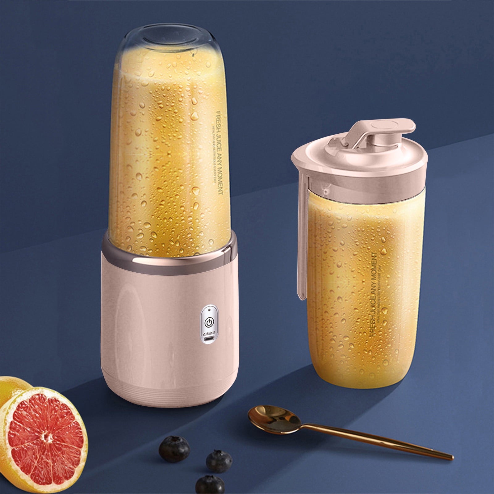Portable Personal Blender for Shakes Single Serve, 400Ml Cups With To-Go Lids, Mini for Shakes Juicer Cup