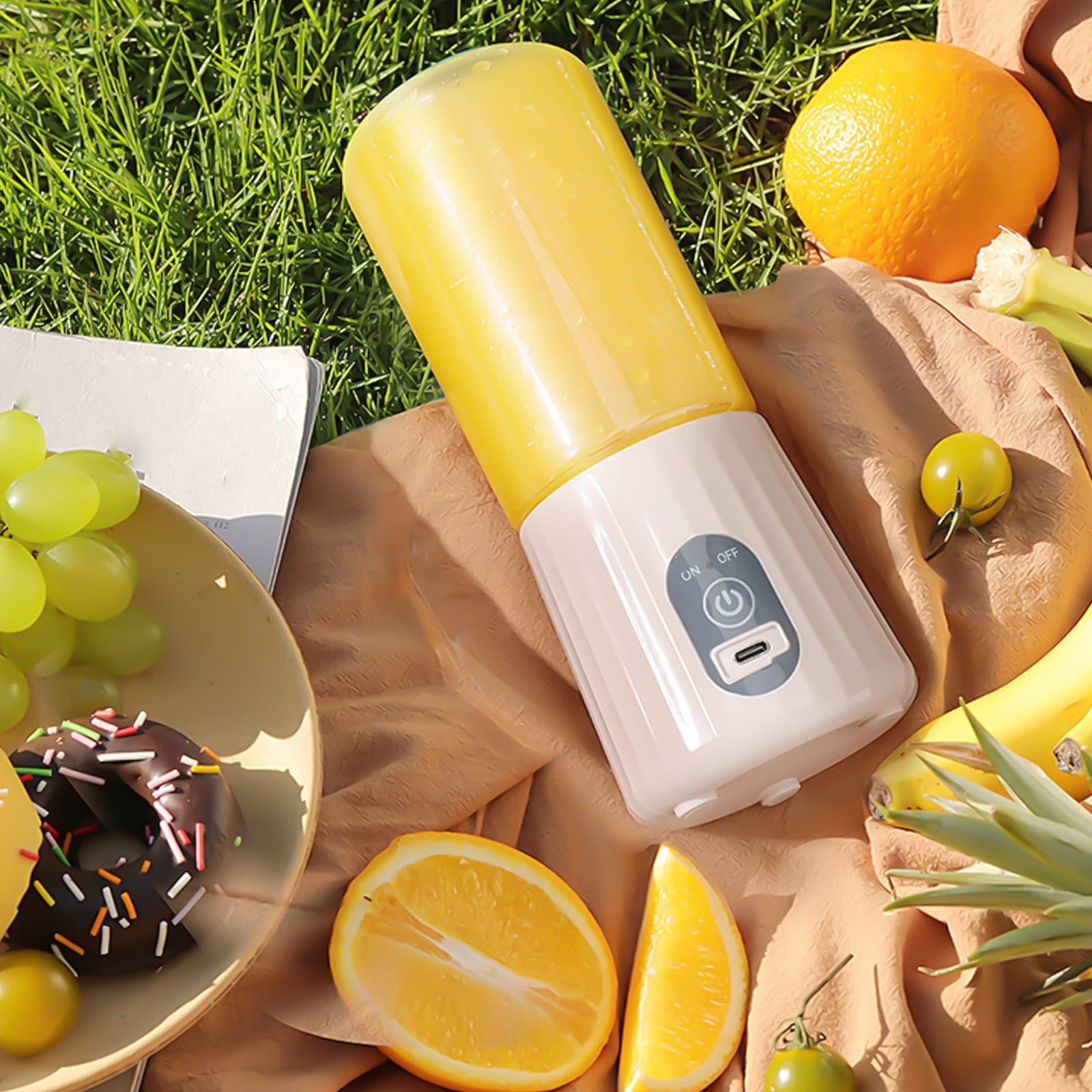 USB Charging Portable Blender - 6 Stainless Steel Blades for Shakes and Juices, Ideal for Outdoor Travel