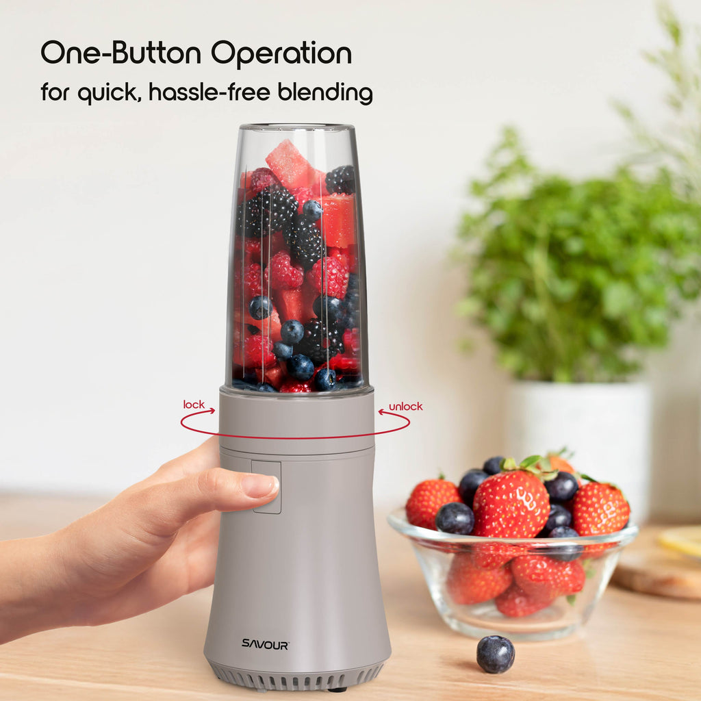 by 300W Mini Smoothie Blender – 18oz. Countertop Mini Blender for Smoothies, Sauces, Cocktails and More