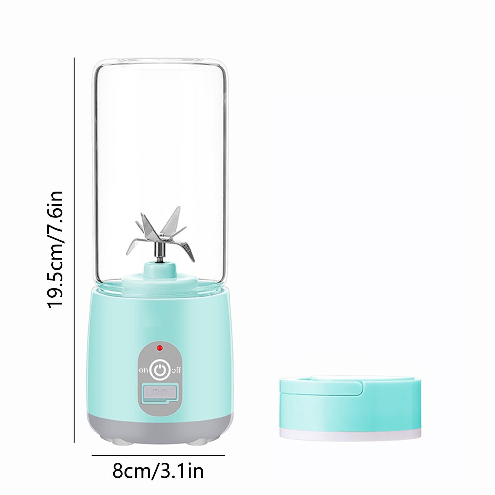 Hxlamzoo Portable Electric Juicer Cup Rechargeable USB, Compact Design for Outdoor Travel Gym Home Use, Easy to Clean Mini Blender with Stylish Durable Material