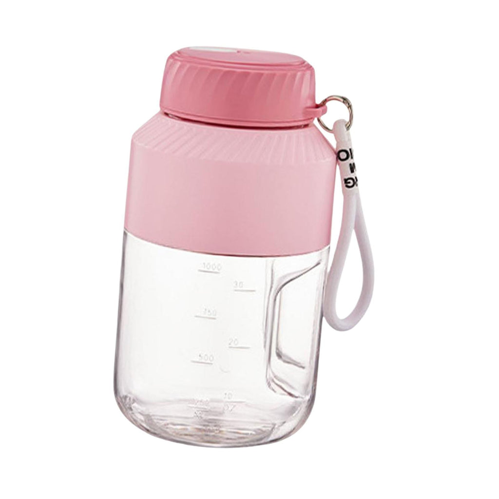 Portable Blender 1000ml Multifunctional for Shakes and Smoothies Travel Home Pink Single Lid