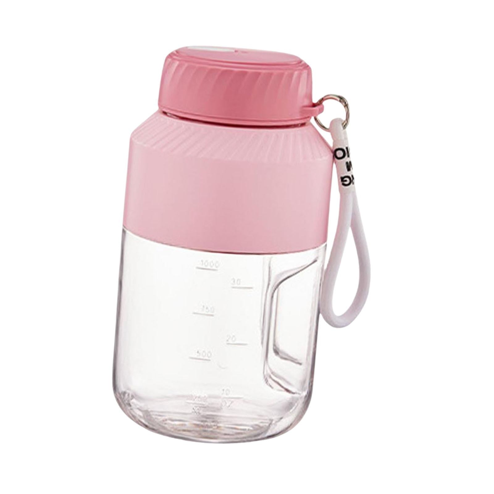 Portable Blender 1000ml Multifunctional for Shakes and Smoothies Travel Home Pink Single Lid
