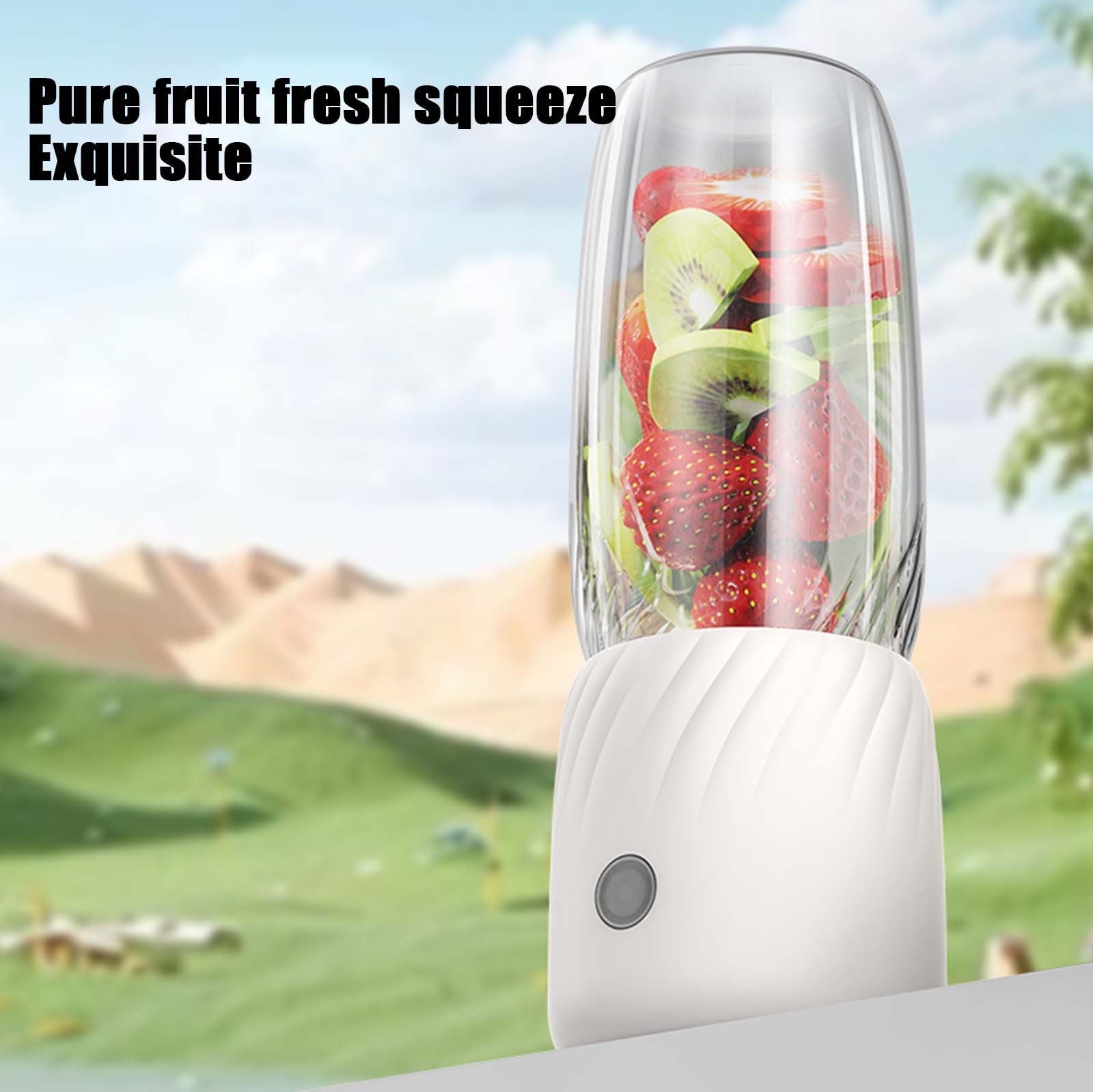 Portable Blender, Personal Size Blender for Shakes and Smoothies with 6 Blades, 10 Oz Mini Blender Cup with Travel Lid and USB Rechargeable for office, Gym, Kitchen