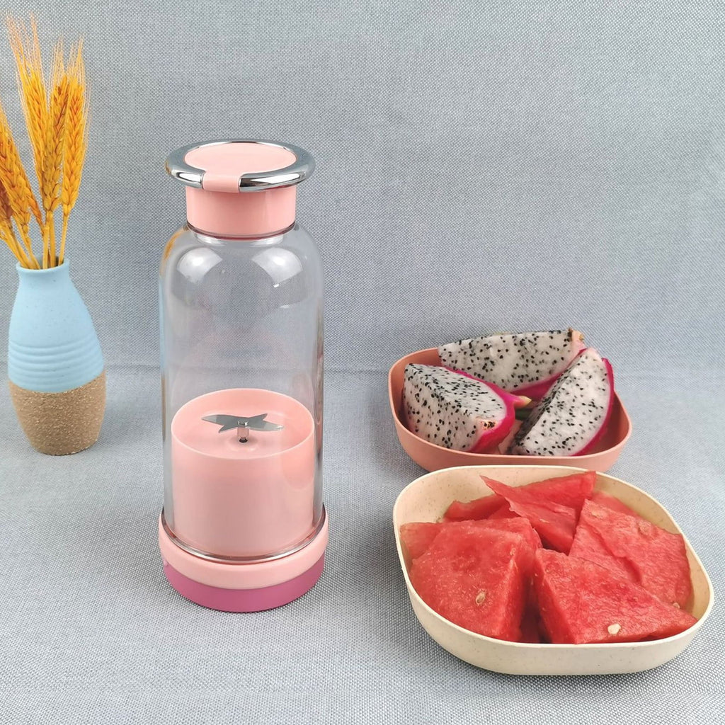Portable Blenders, Personal Blenders for Shakes and Fruit Juicer, USB Rechargeable with 4 Blades, Handheld Blenders for Sports Travel and Outdoors (1 Pack)
