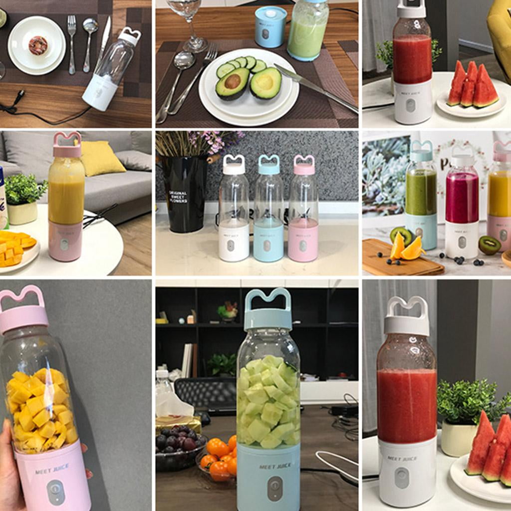 Travel Blender Cup Personal Blender Mini Fruit Juicer Mixer Portable Electric Juicer for Smoothie Fruit Juice Milk Shake