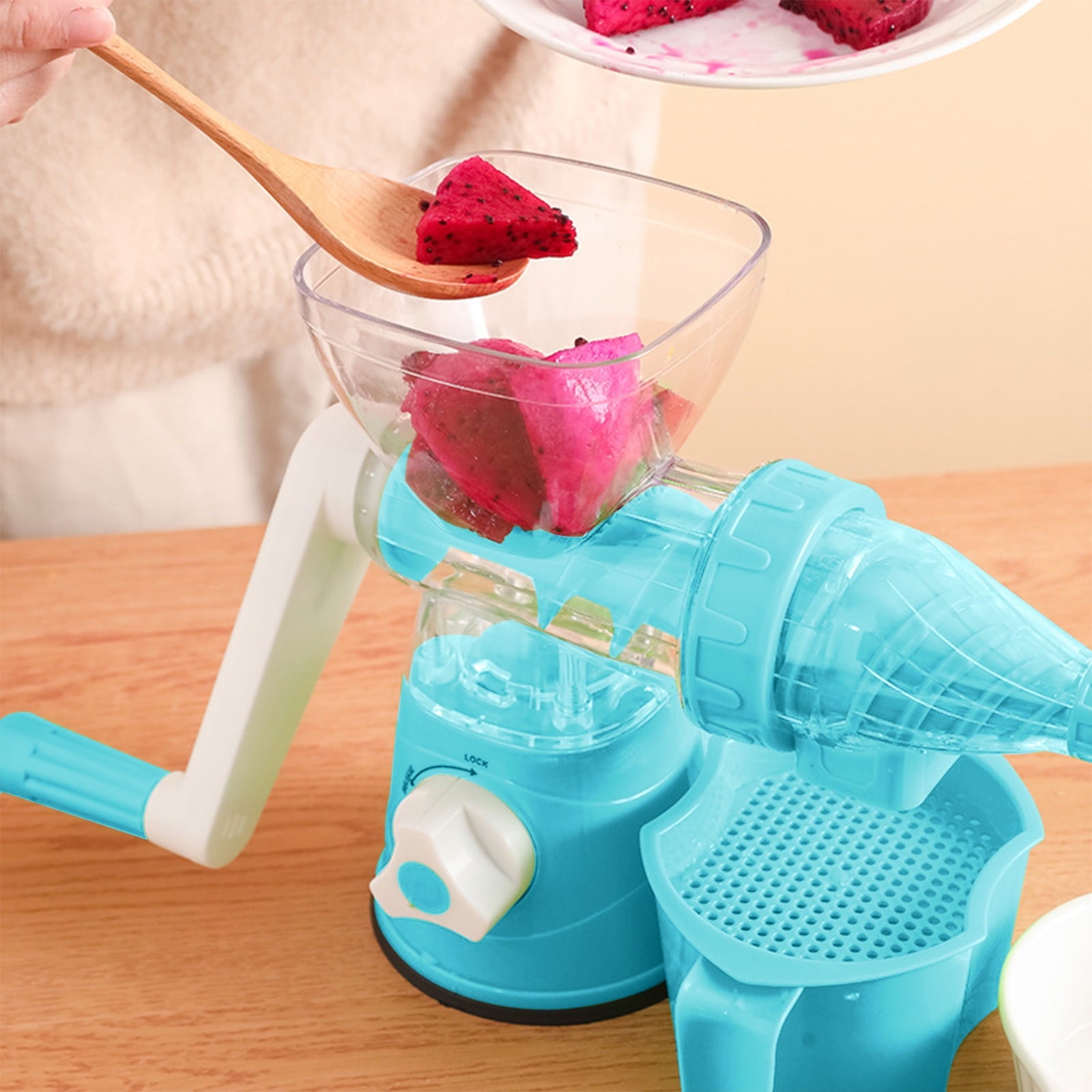 under $5 Hand Operated Juicer, Small Household Fruit Juice Squeezer, Multi-function Cold Press Juicer for Making Ice Cream Beverages, Efficient Juice Extraction Device