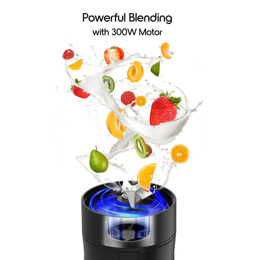 by 300W Mini Smoothie Blender – 18oz. Countertop Mini Blender for Smoothies, Sauces, Cocktails and More
