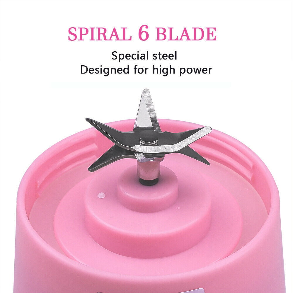 Mini Juicer Cup, Personal Blender for Shakes, Smoothie and Fruit Juice, Mini Personal Size Mixer with 6 Blades, White