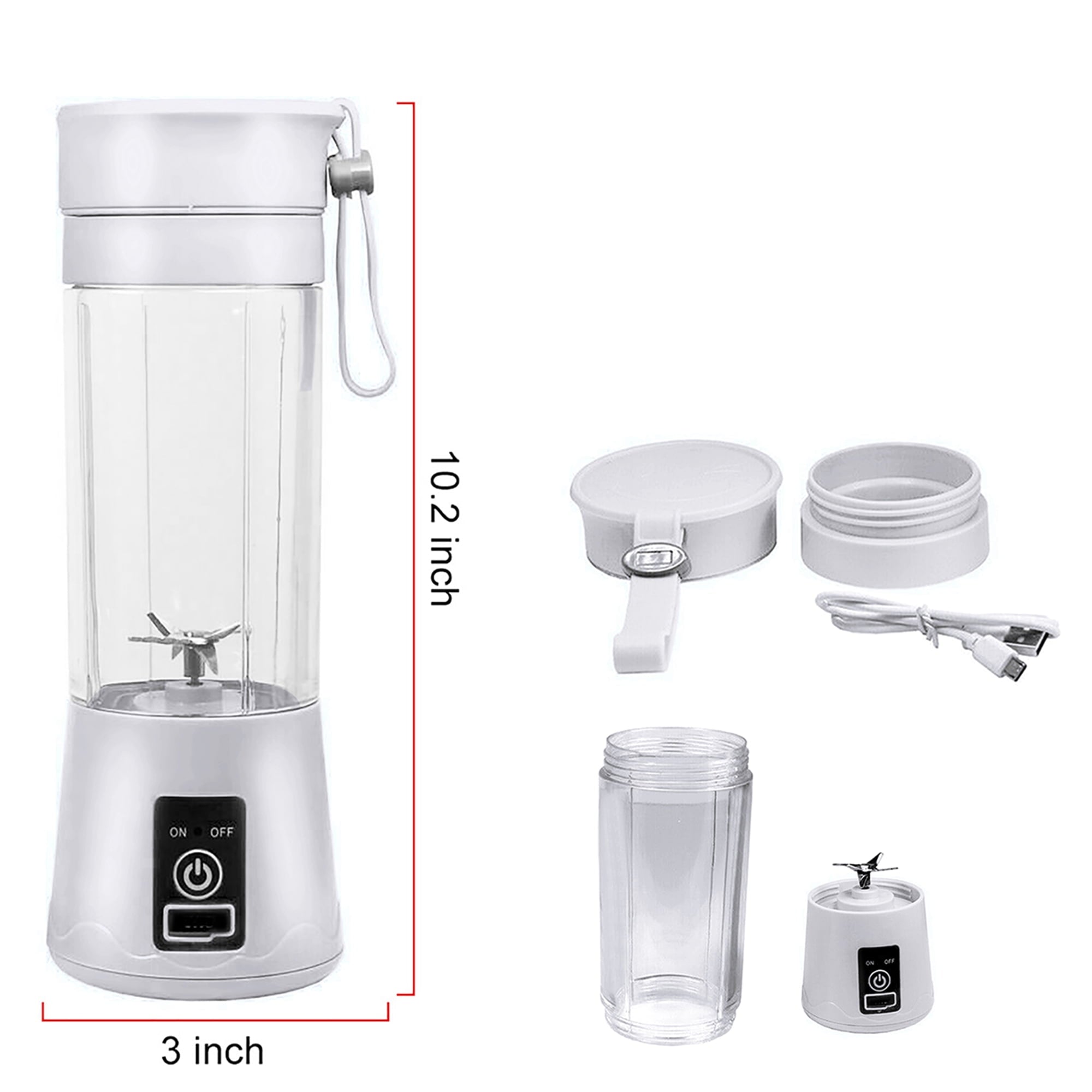 Portable Mini Blender USB Rechargeable Fruit Juice Blender,Shakes Smoothie Blender-6 Blades,Mini Travel Personal Blender,Household Mixer For Juicing Vegetables Meat Crushed Ice-Easy Clean