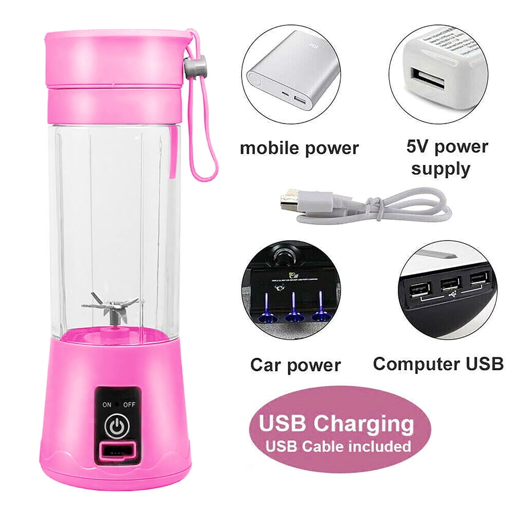 Smoothie Shake Blender with 6 Powerful Blades Portable Blender Mini Juicer for Kitchen Travel
