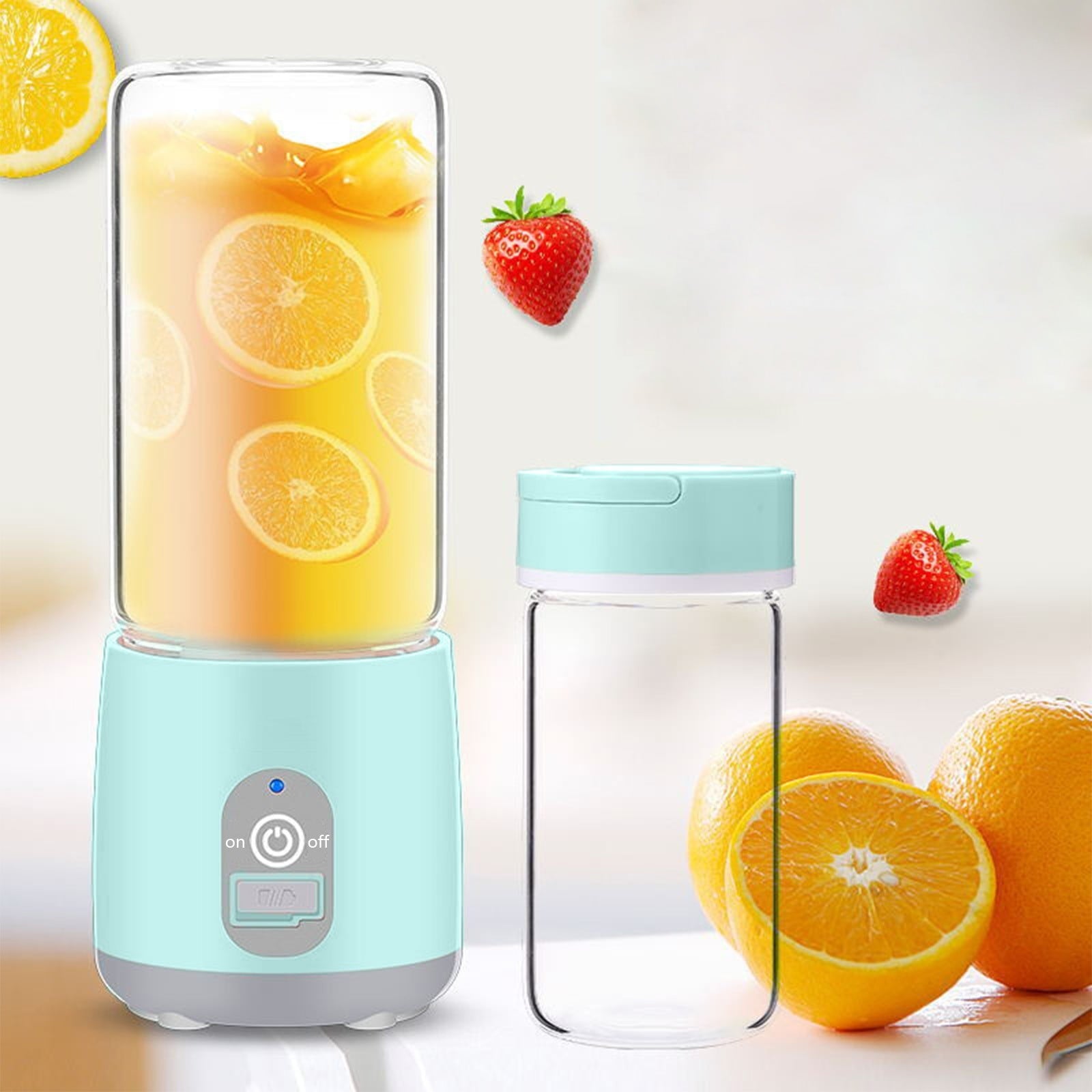 Portable Electric Juicing Cup - Rechargeable Personal Blender for Fresh Juice On-The-Go, Mini Travel Juicer with Leak-Proof Lid for Outdoor Activities