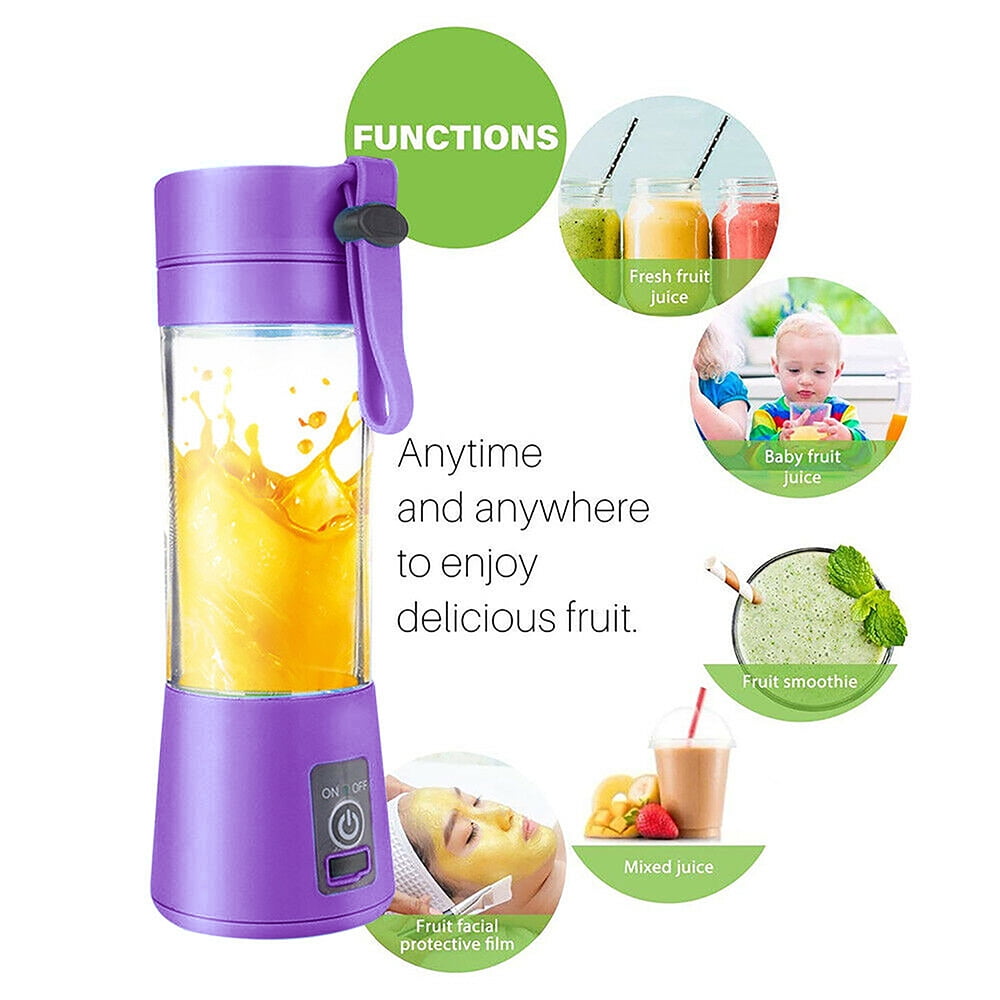 Smoothie Shake Blender with 6 Powerful Blades Portable Blender Mini Juicer for Kitchen Travel