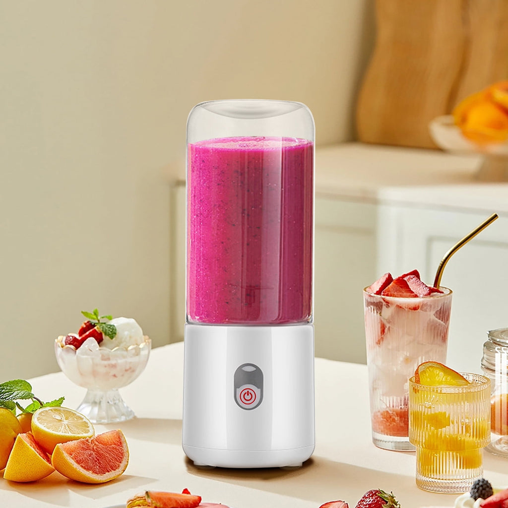 Blenders, Juicer USB Rechargeable Blenders for Shakes and Smoothies, Mini Blenders with 6 Blades Powerful &amp; One Touche Operation Cutting Capability for Kitchen Travel(white)