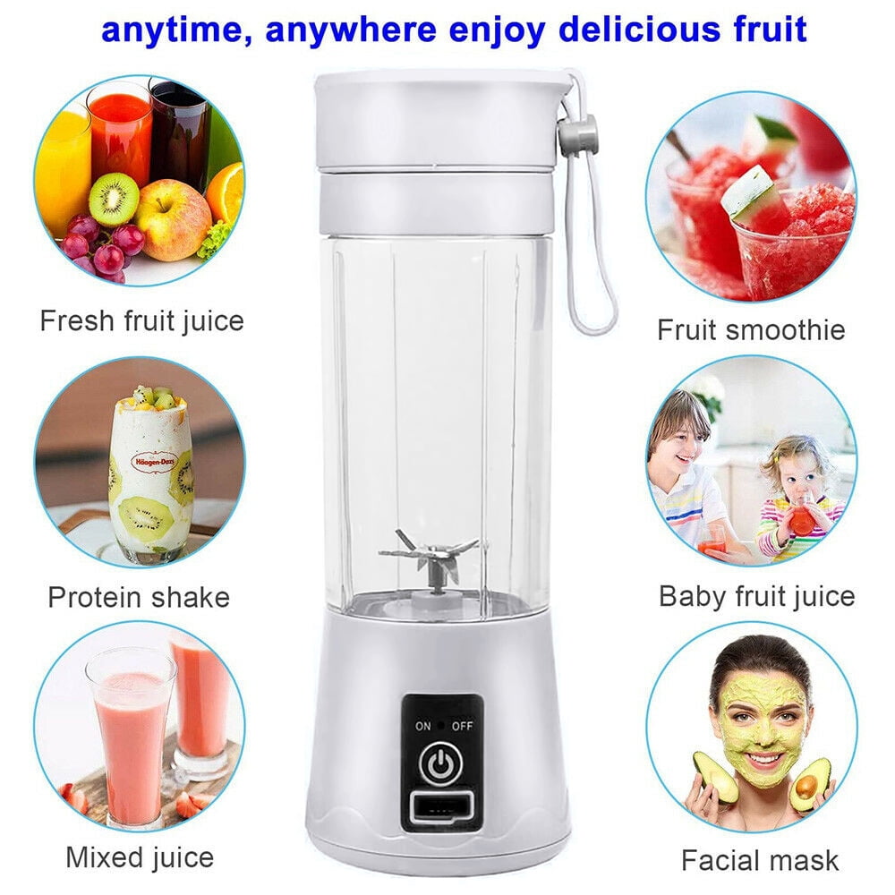 Portable Mini Blender USB Rechargeable Fruit Juice Blender,Shakes Smoothie Blender-6 Blades,Mini Travel Personal Blender,Household Mixer For Juicing Vegetables Meat Crushed Ice-Easy Clean
