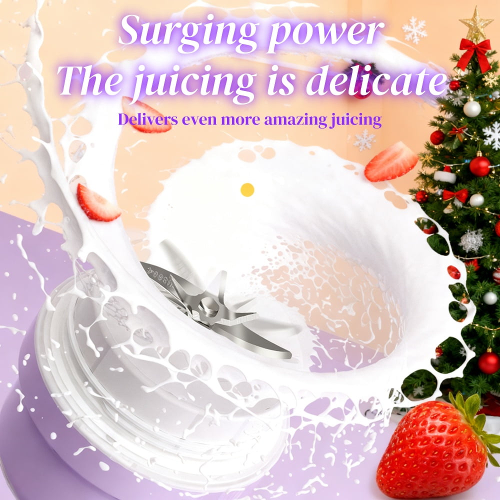 Multi-Function Portable Juicer, 2-in-1 Fruit Blender with 20 Blades, USB Rechargeable Juice Cup, Fresh Fruit Mixer, Dual Cup - Perfect for Snow Milkshakes, Smoothies, and Iced Drinks - Ideal Gift