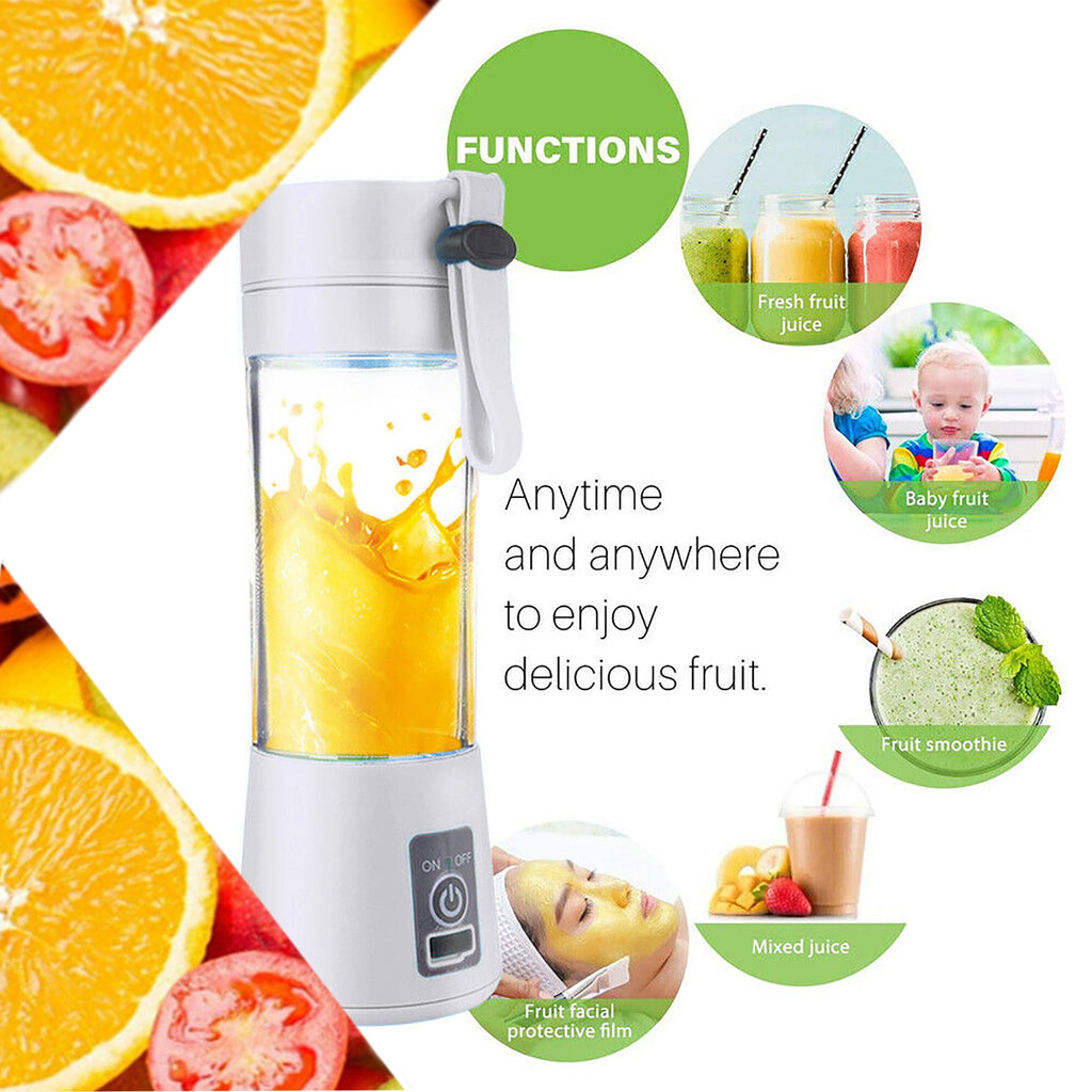 Portable Mini Blender USB Rechargeable Fruit Juice Blender,Shakes Smoothie Blender-6 Blades,Mini Travel Personal Blender,Household Mixer For Juicing Vegetables Meat Crushed Ice-Easy Clean