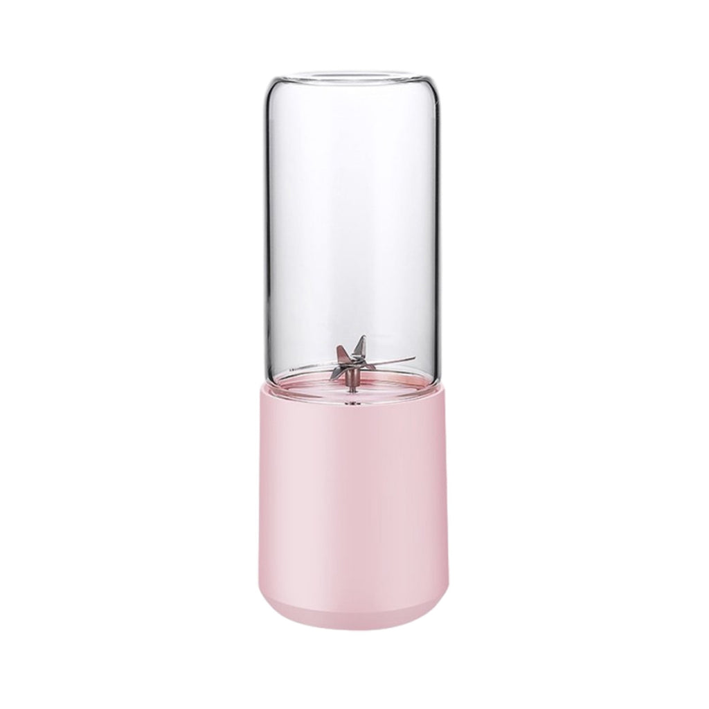 Under $5 Portable Juicer, 400ml Glass Blender Cup, USB Rechargeable Smoothie Maker, 6-Blade Crushing Technology for Fruits Vegetables, Travel Friendly Mixer for Healthy Drinks