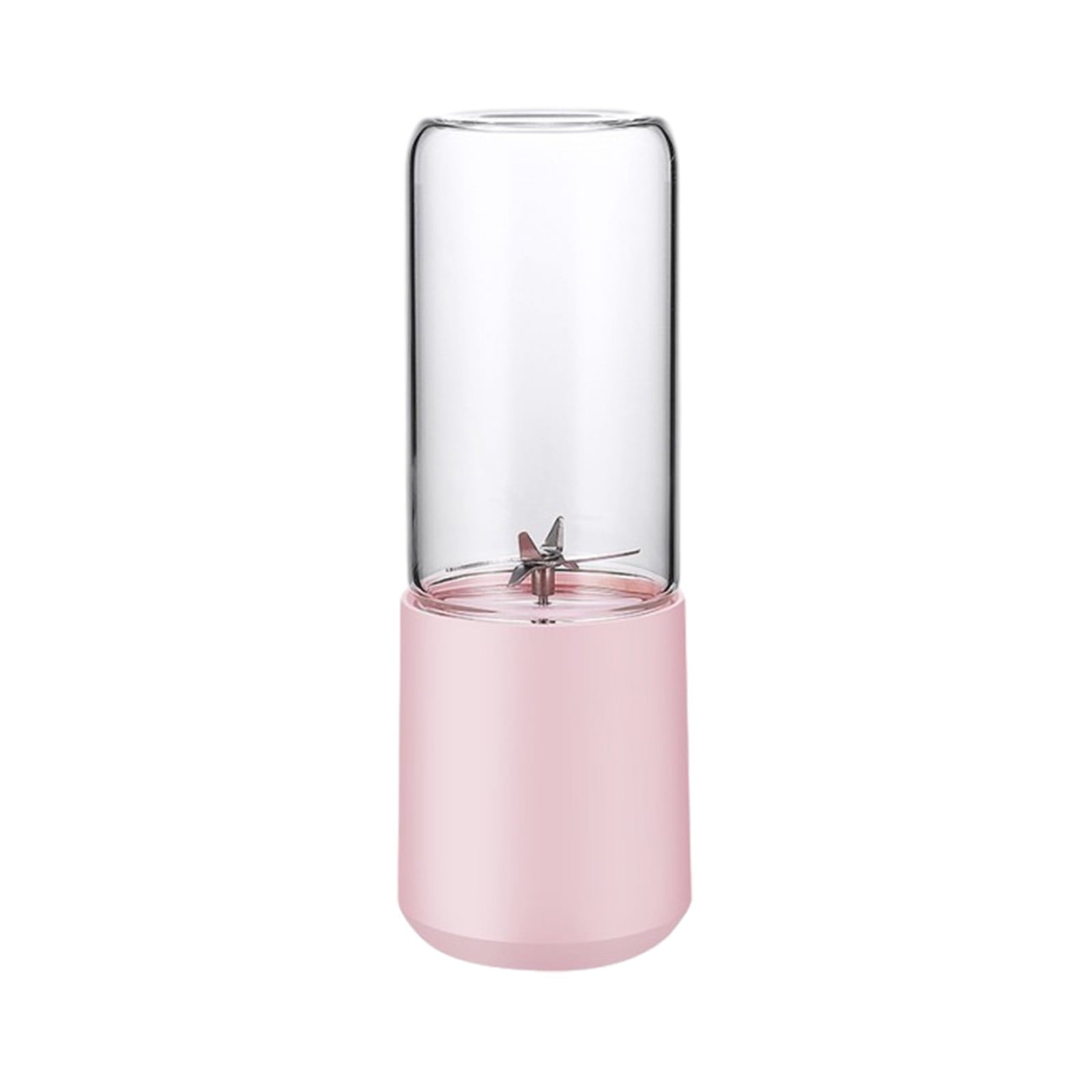 Under $5 Portable Juicer, 400ml Glass Blender Cup, USB Rechargeable Smoothie Maker, 6-Blade Crushing Technology for Fruits Vegetables, Travel Friendly Mixer for Healthy Drinks