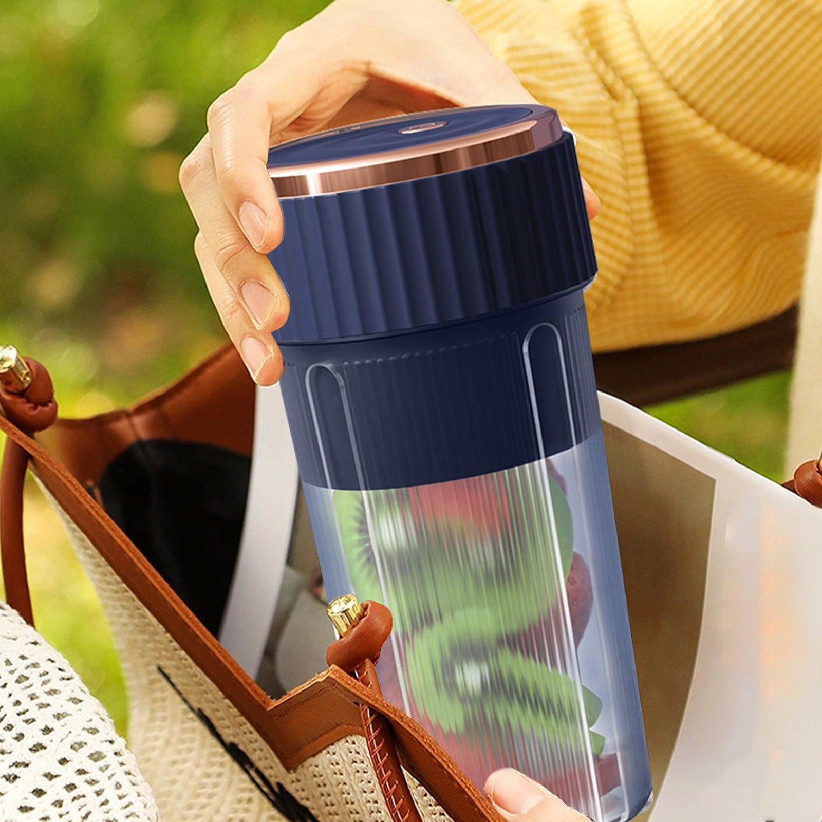 JingChun Portable Blender - Shakes, Smoothies &amp; More, Direct Drinking, Spill-Proof, Ergonomic &amp; Stylish Design, 6-Blade Blending System w/Ice-Crushing Power