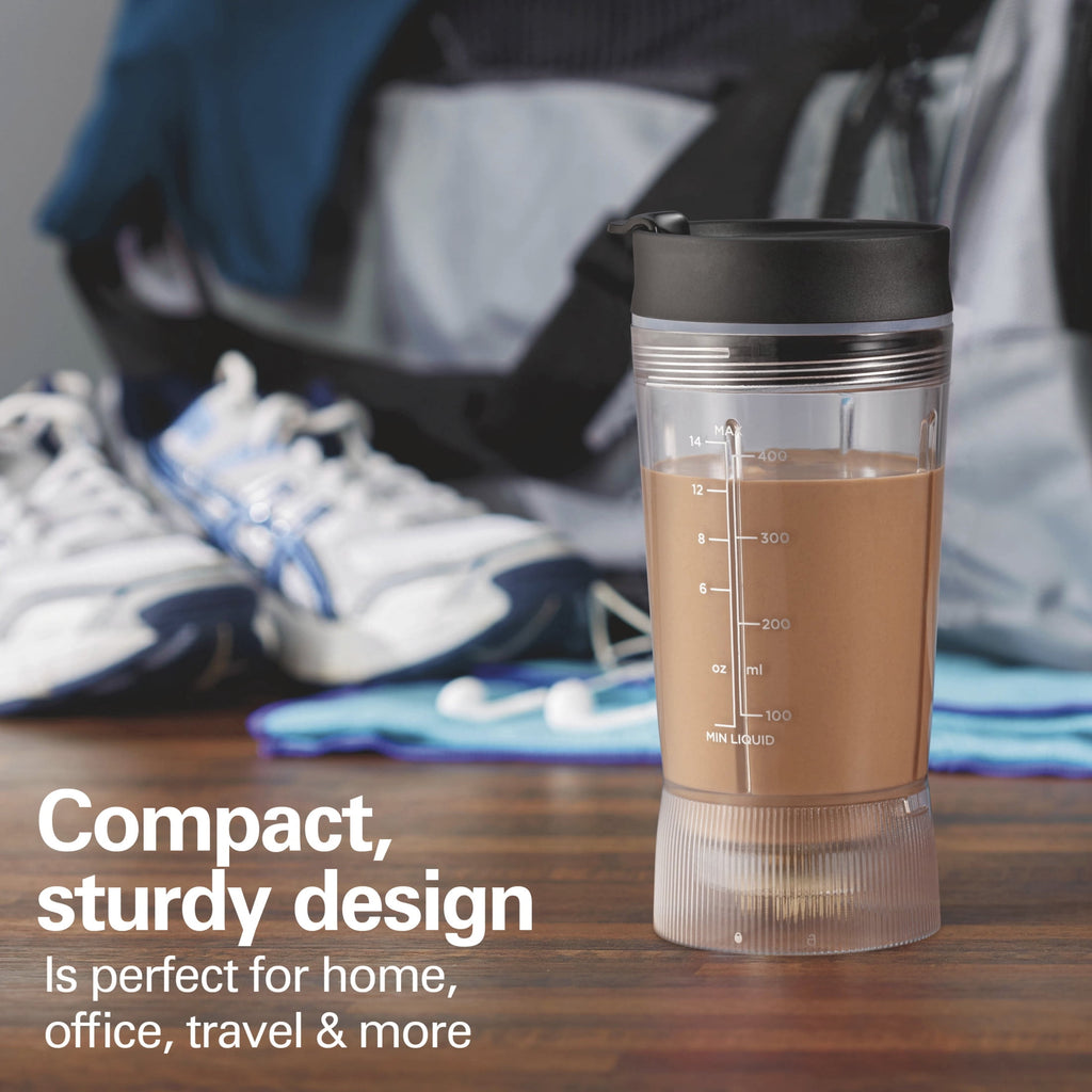 Personal Blender for Smoothies with Travel Lid, 14 oz, Black