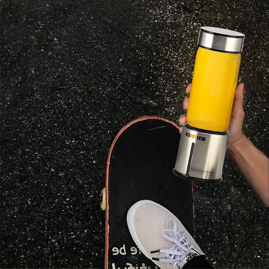 Portable Smoothie blender Glass bottle Mini USB rechargeable 2 battery Handheld Shakes blend Cup USB juicer Cordless Personal smoothies maker mixer