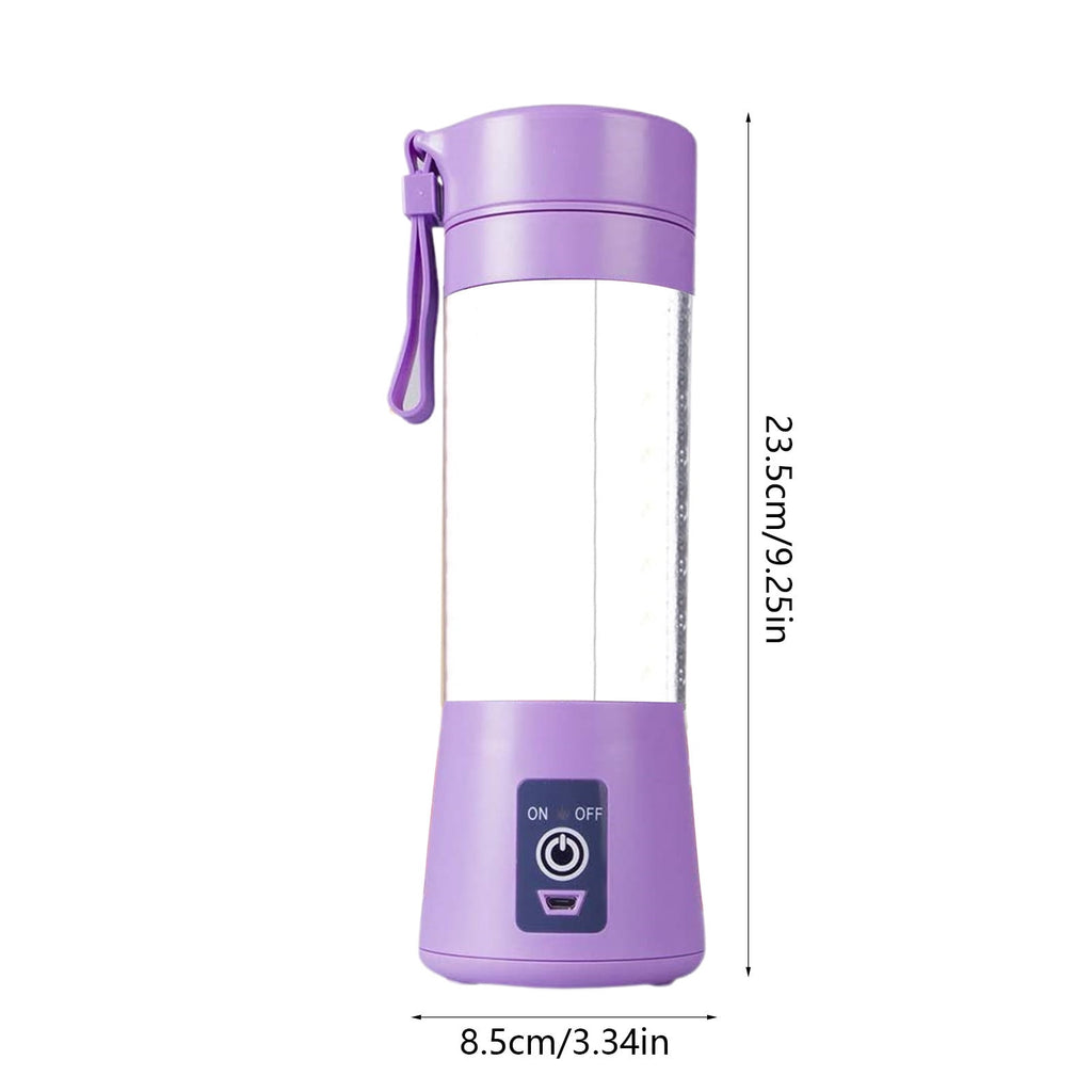 Home and Kitchen Portable Blender Individual Fruit Juicer For Shakes USB Rechargeable 6 Blades Handheld Sports Travel Outdoors 380ml 9.06x3.15in