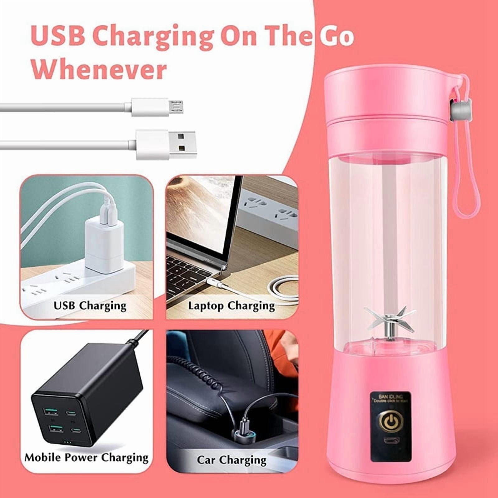 Portable Blender Mini Blender for Shakes and Smoothies Rechargeable USB 380Ml Traveling ma1721