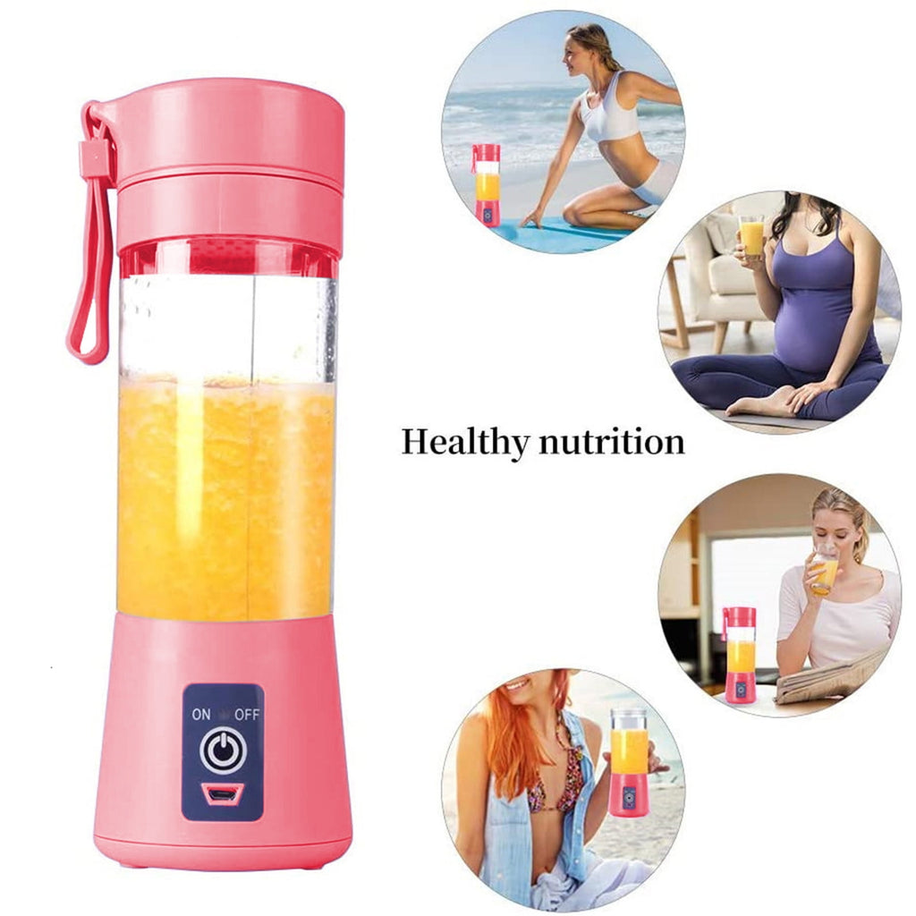 USB Rechargeable Handheld Blender - 6 Blades for Smoothies &amp; Juice, Portable for Sports, Travel &amp; Outdoor Activities